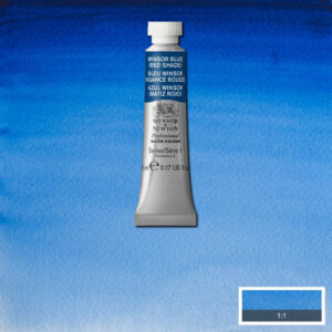 Winsor & Newton Winsor blue RS 5ml Professional akvarelliväri syvä sininen punaisella vivahteella ja korkea läpikuultavuus