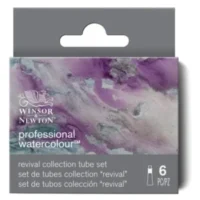 Winsor & Newton Revival Collection kuusi 5 ml akvarellituubia.