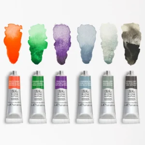 Winsor & Newton Revival Collection kuusi 5 ml akvarellituubia.